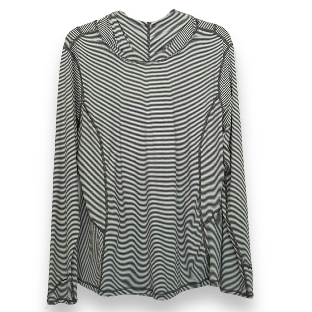 Womens Danskin Now Cowl Neck Hoodie Shirt Activewear Finger Hole Top L (12-14)